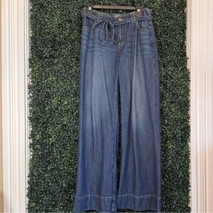 Cabi Wide Leg Tie-Waist Women’s Jeans- Blue